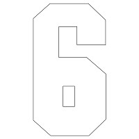 block font number six